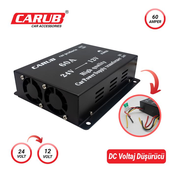 Carub Düşürücü 24V 12V Ta 60 Amper