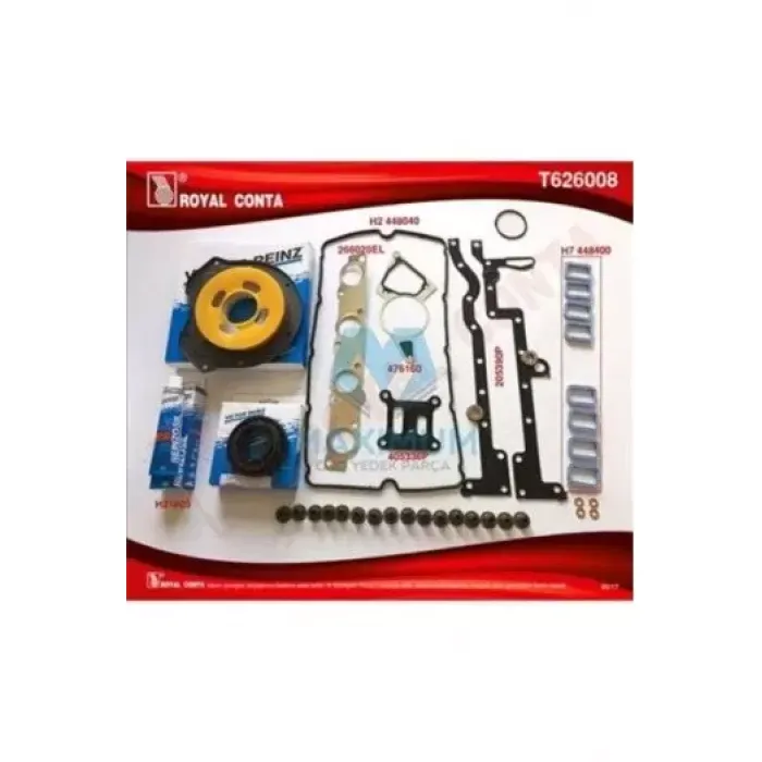 Motor Takim Conta (Alt / Ust Full) S.k.c Haric (Reinz Keceli Subap Lastikli) Boxer III Jumper III 06> 22DT Puma (2.2HDI 16V) Ducato 2.2JTD 100CV EURO4 Motor 06>12 | ROYAL T626008