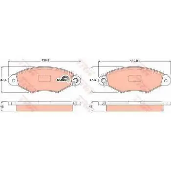 On Fren Balatasi Kangoo 1,9D Kangoo 1,5DCI Xsara 1,4 1,5 P206 | TRW GDB1321 | OEM 7701205513 7701205513 4251.69 4251.69