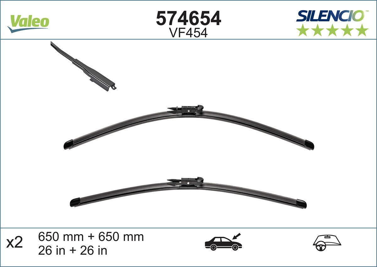Silecek Supurgesi Flat Blade (X2) 650 / 650 Audi Q7 | VALEO 574654