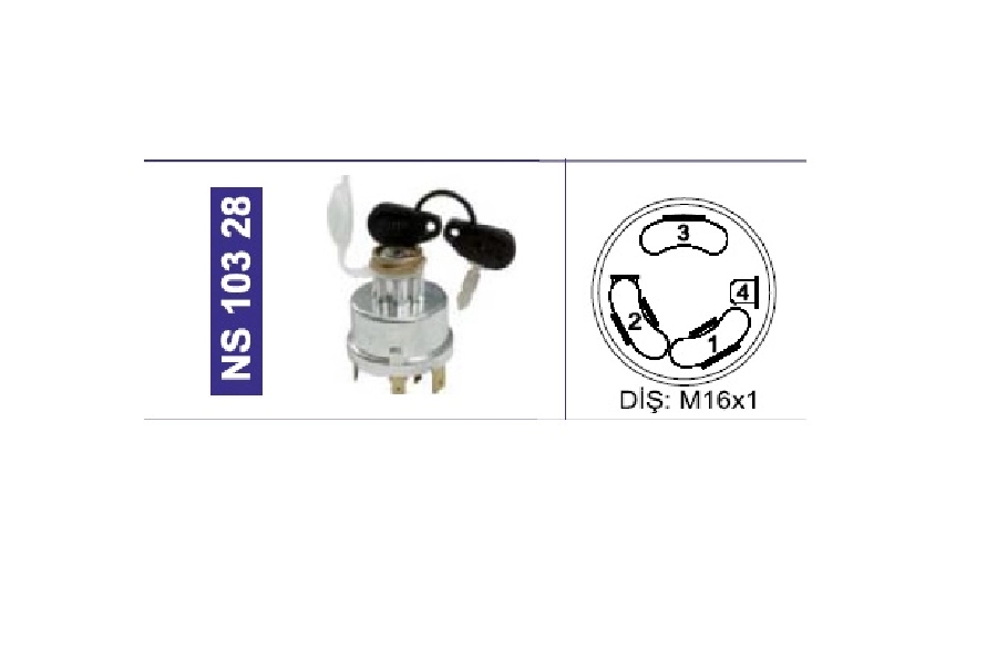 Kontak - Mf Yeni Model (Kızdırmalı) Kapaklı Massey Ferguson 240, 285 P12 | OEM NS10328