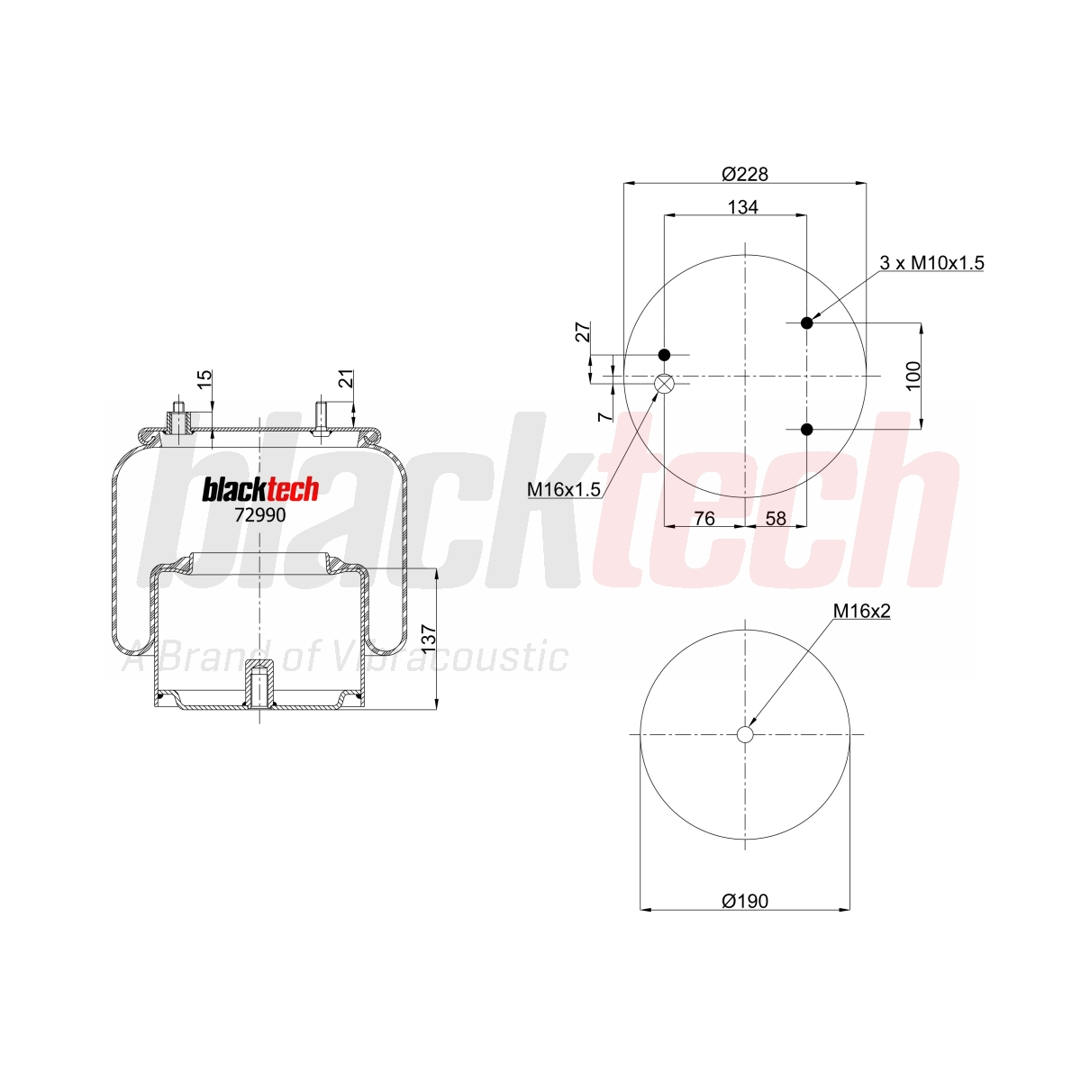 Körük Komple Metal Pistonlu | OEM 1889NP02