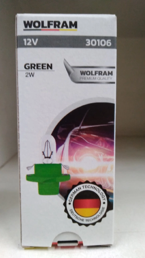 Ampul 12V MFX6 2W BX8.4D Duylu Ampul Yeşil | OEM 30106