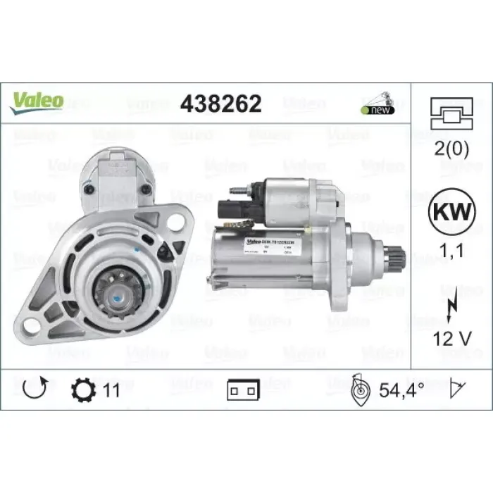Mars Motoru 12V Beetle Golf VI VII Jetta Passat CC Polo Touran Fabia Octavia | VALEO 438262 | OEM 0AM911023K 0AM911023K 0AM911023KX 0AM911023T 0AM911023KX 0AM911023T