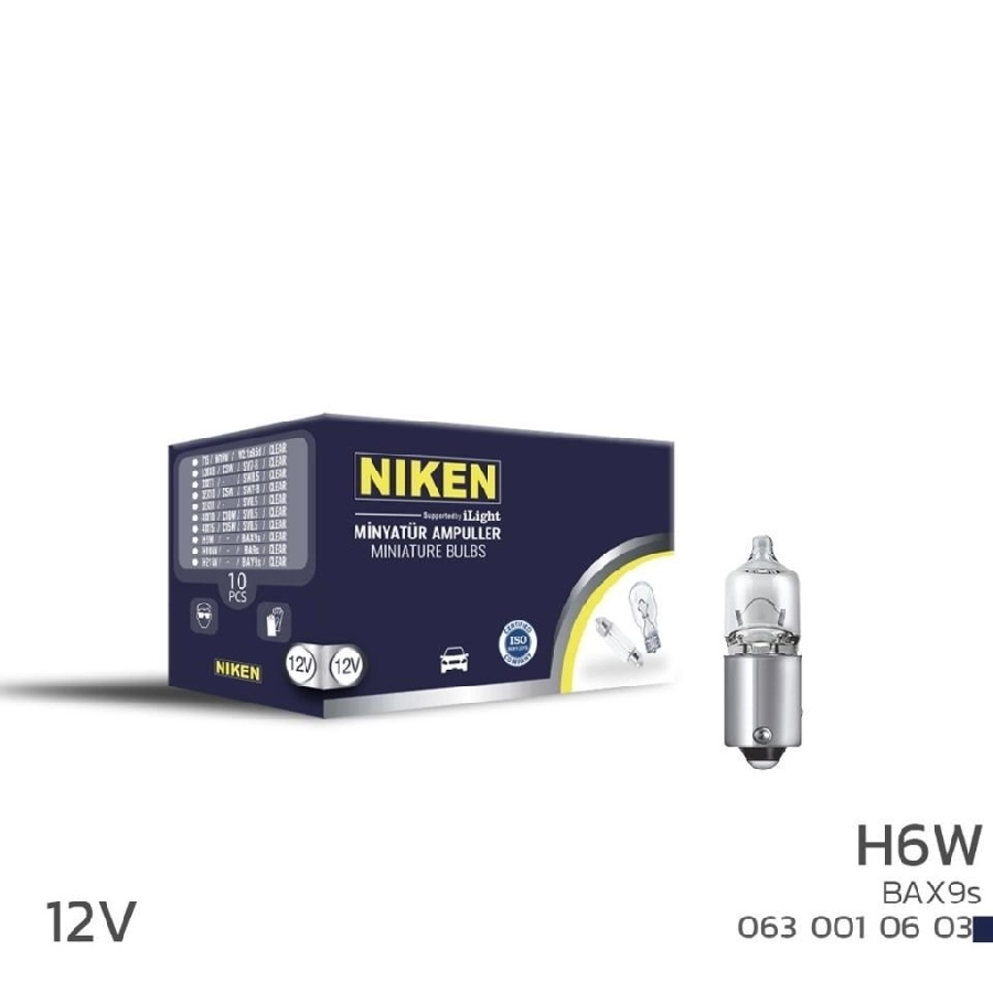Ampul H6W Mınyatur Ampul BAX9S (12V) 10LU | OEM 0630010603