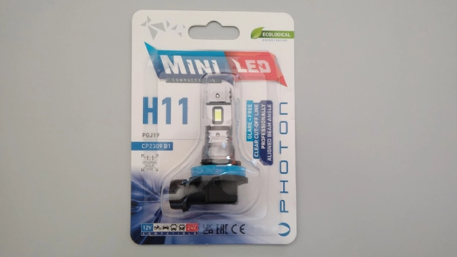 LED Far Ampulü (Adet) Mini H8, H9, H11, H16 12-24V Compact LED (Tekli Blister) | OEM CP2309B1