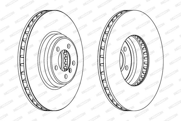 Fren Diski On Havali Kaplamali BMW E65 E66 | FERODO DDF1246C-1 | OEM 34116767353 34116864904
