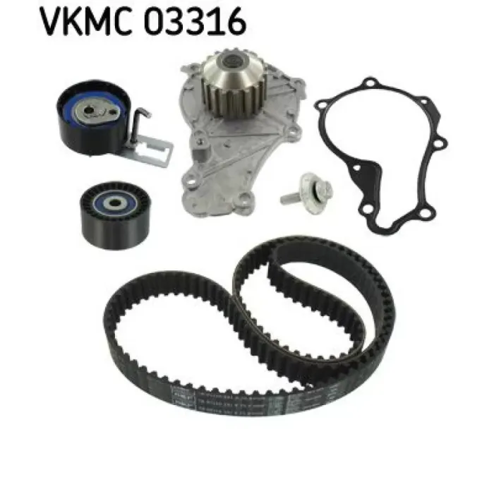 Triger Seti+Devirdaim Su Pompasi C5 III C4 II DS4 P208 P308 P3008 P5008 P2008 Partner Tepe Berlingo III C3 III DS3 DS5 P301 C Elysee 1,6HDI 8V E5 (141 Dis Kayis) Courier B Max C Max Fiesta 1,6TDCI | SKF VKMC 03316 | OEM AV6Q 8B596 AB 1684891780