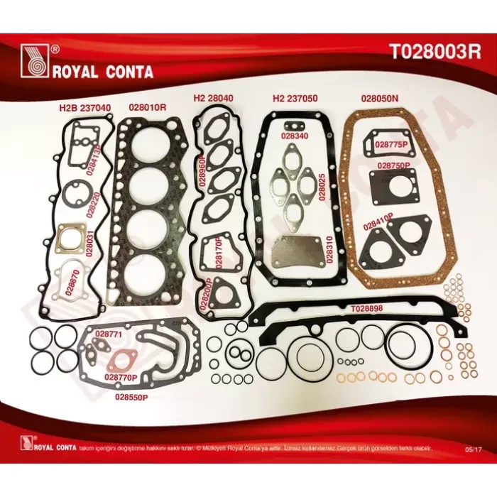 Motor Takim Contasi (Alt / Ust) Kecesiz Ducato Boxer Jumper Master Movano 2,8TDI / 2,8JTD / 2,8HDI (94,40MM) / (00 06) | ROYAL T028003R | OEM 4502789 4502789 ELR?¥NG863150 GLASERB36003 ELR?¥NG863150 GLASERB36003