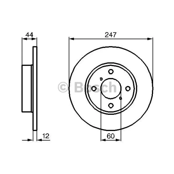 On Fren Diski Agila | BOSCH 0986478729 | OEM 4700711 4700711 5531183E00 5531183E00