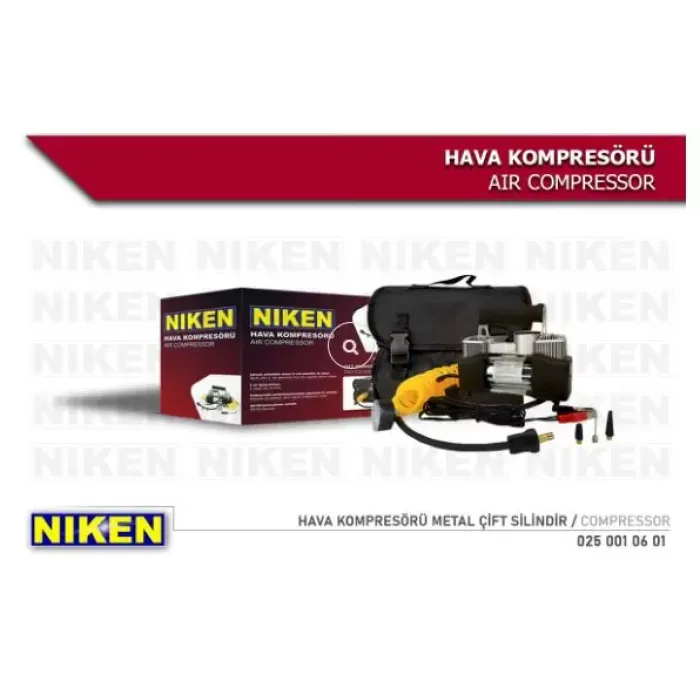 Hava Kompresoru Metal Çift Silindir 12V | NIKEN 025 001 06 01