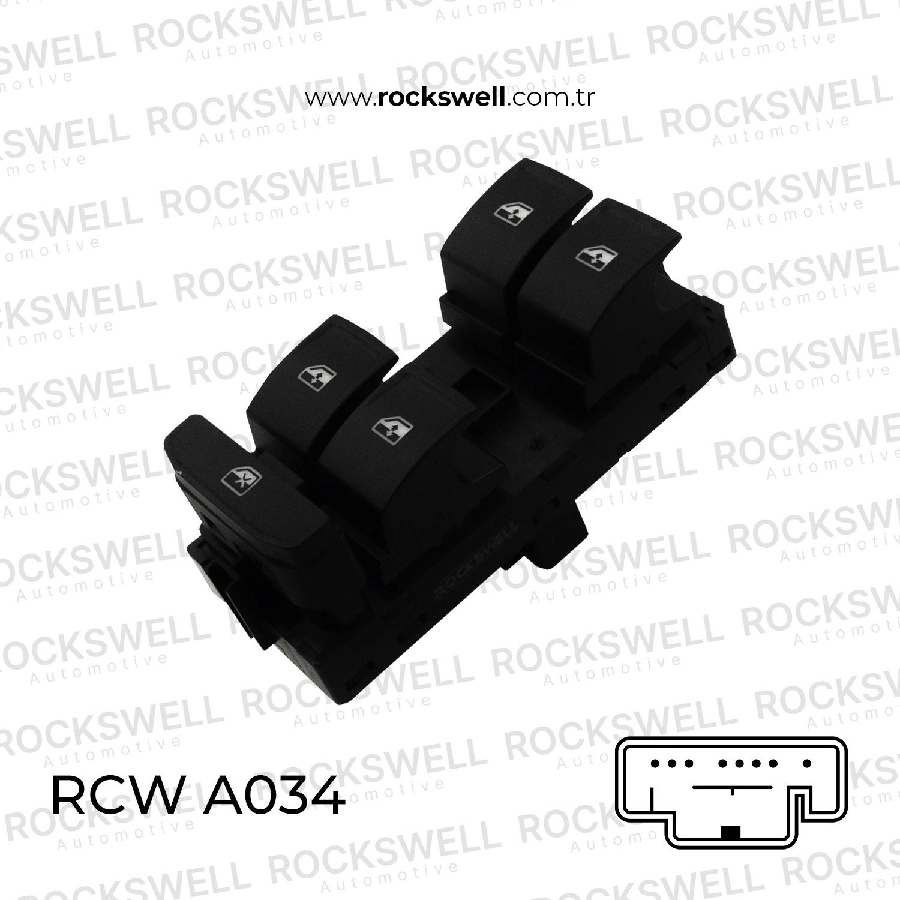 Cam Açma Anahtarı Golf 7 Passat B8 Touran Tıguan Leon Altea Superb Passat Touran Tıguan Leon | OEM RCWA034