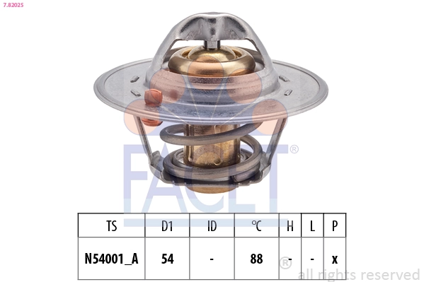 Termostat 88 Derece Accent 1,3-1,5-1,6 Benzinli 2000 - 2005 Getz 1,3-1,4 Benzinli 2002 -> / Micra 1 | FACET 7.8202S | OEM 2550022600