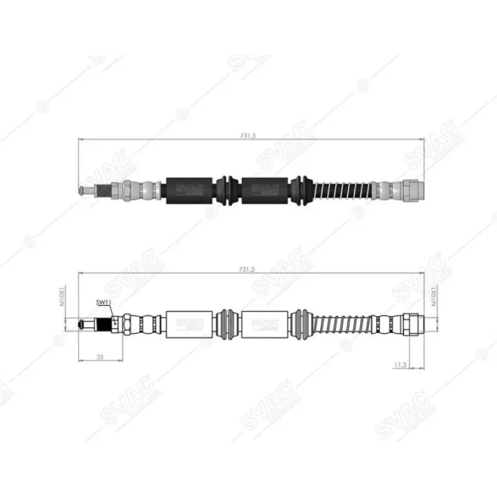 On Fren Hortumu Touareg 02> | SVAC 10-0225 | OEM 7L6611701 7L6611701A 7L6611701B