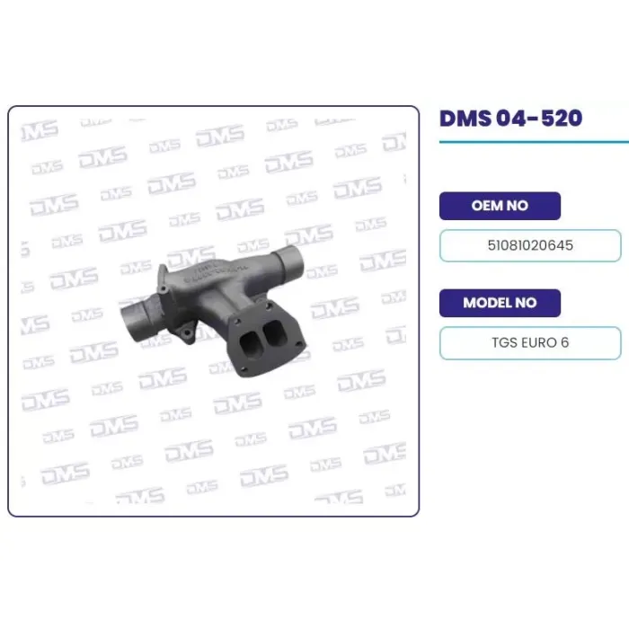 Egzoz Manifoldu Orta MAN TGX-TGS 18.400 / 18.440 / 18.480 EURO6 | DEMOSAN 04-520 | OEM 51081020645 51081020544