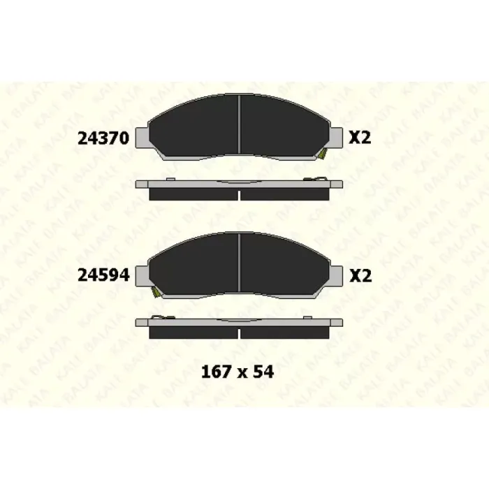 On Fren Disk Balatasi Isuzu D-Max 4×2 4×4 04>10 | KALE B 24370 161 05 ANS | OEM 8980511170 8973682510 5878322600