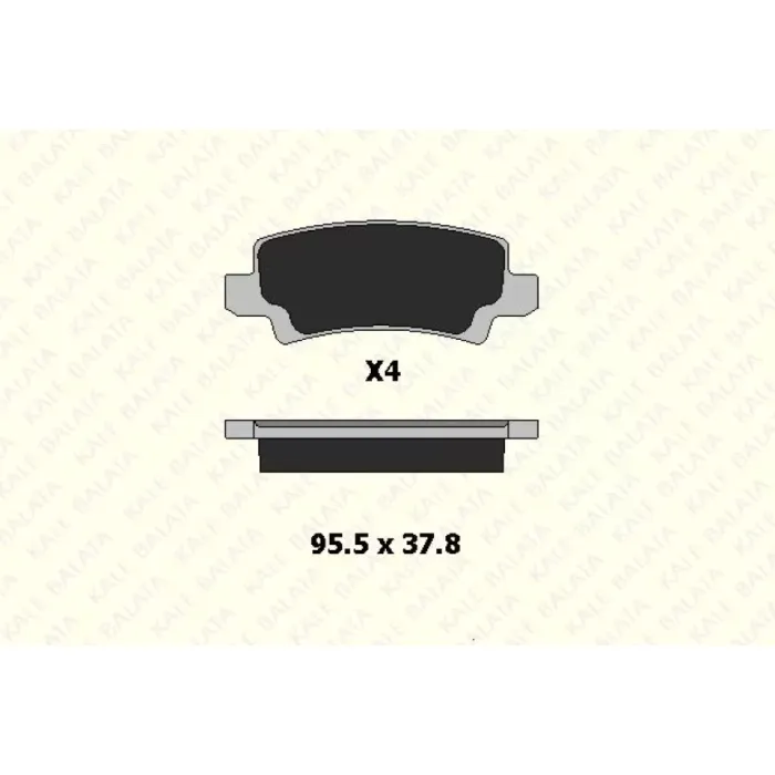 Arka Fren Balatasi Toyota Corolla 1.4 1.6 Vvti Benzinli 2003-2007 | KALE B 23816 158 04 ANS | OEM 04466020 04466020 0446602070 0446602160 0446602070 0446602160