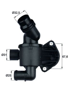 Termostat 87° A4 A5 A6 Q5 2,0TDI 05> | MAHLE TI3487 | OEM 03L121111AD 03L121111N