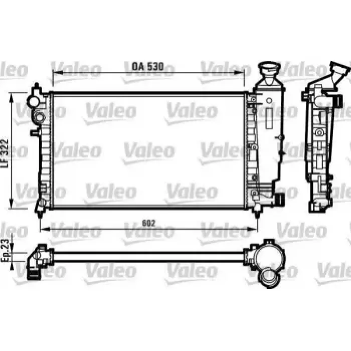 Motor Su Radyatoru TU5JP 106 Gti Saxo Vts Klimali TU3JP / TU5J4 (1,4 / 1,6 16V) / (96 03) Olcu: (530*322*23) | VALEO 731526 | OEM 1331.HQ 1331.HQ 1330.01 1330.29 1330.01 1330.29