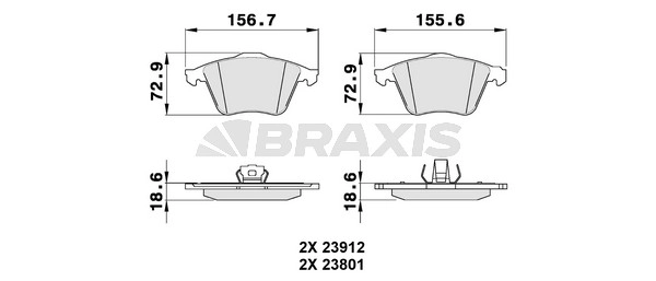 On Fren Balatasi Vectra C 02>08 02> 2.8 V6 / A4 04>08 A6 04> A8 03> / Exeo 09> / Focus 2 05>11 St / Mazda 3 03> / 9-3 / S40 2 04> V40 12> V50 04> C30 06>12 C70 2 06> | BRAXIS AA0136 | OEM