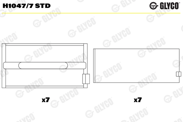 Ana Yatak Std Iveco Eurostar-Eurotrakker-Turbostar-Turbotech 8210.42 Takim | GLYCO H-10477STD | OEM 1908425 1901370 1901369 1901368 1901367
