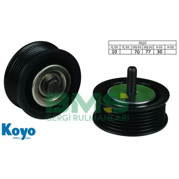 Alternator Gergi Rulmani 10×70 / 77×30 Plastik (Plastic) 6 Pk Opel Insignia Chevrolet Malibu Saab 9 5 | BMS 430 | OEM 55581830