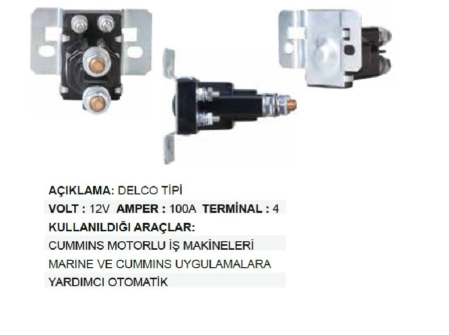Marş Yardımcı Otom. 12V 100A Cummıns | OEM SW300