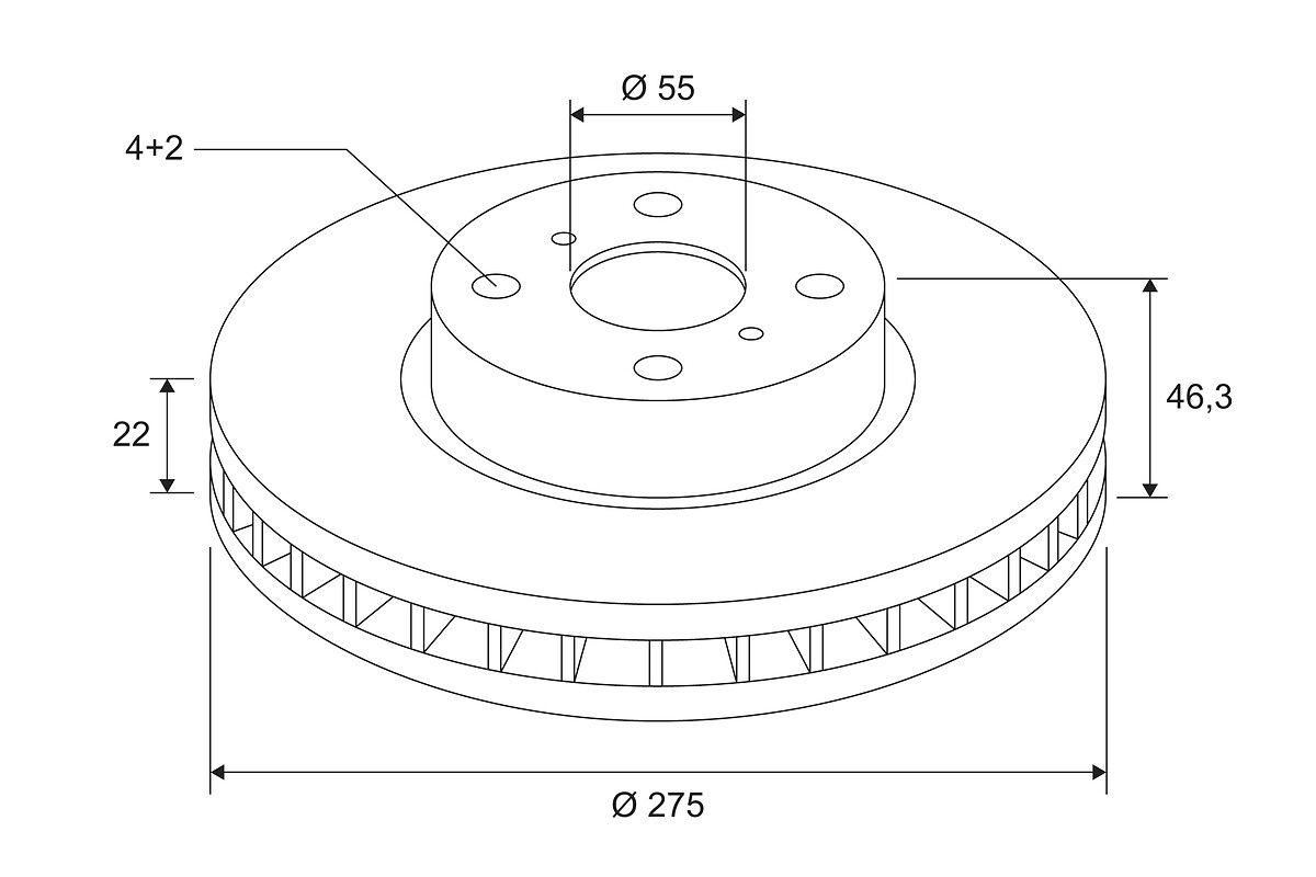 On Fren Aynasi Yaris 05> Vios 07> Ractis 05>10 Corolla 06> 275×4 | VALEO 197182 | OEM 4351252130