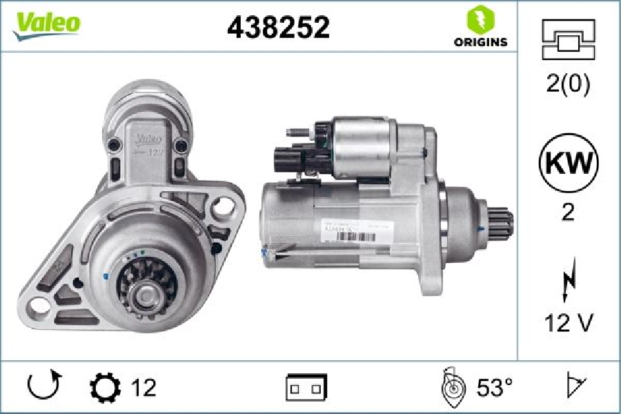 Marş Motoru 12V Golf 6 7 Jetta 4 POLO1999 ve sonrası Touran 2010-2015 Fabia 2010-2014 Leon 2010-2012 A1 2010 ve sonrası A3 2009-2012 | OEM 438252