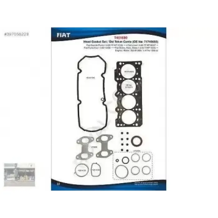 Ust Takim Contasi Reinz Keceli ve Subap Lastikli Punto Palio Albea Linea Egea 1,4 8V 77PS | ROYAL T451690 | OEM 71740655