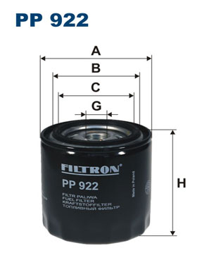 Mazot Filtresi Kia Besta-Mazda E2200 - H100-L300 Minibus 1997-2008 (Kapali Tip) | FILTRON PP 922 | OEM PN41-3ZA5 PN41-3ZA5 PN47-13ZA5 PN47-13ZA5