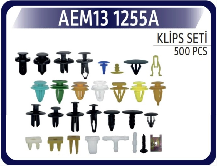 Klıps Set Karışık (500 Adet) | OEM AEM131255A