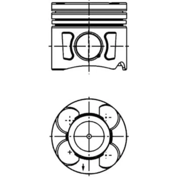 Motor Piston+Segmani Astra J Corsa D Grande PUNTO1.3CDTI 16V Linea Grande Punto 199A3000 Multijet - Z13 DTH-A13DTE 16V 4 Sil. Dizel 1248 CC-66 Kw 90PS (Euro 5) [(69,60MM) (Std)] | KOLBEN 40659600 | OEM 40659600