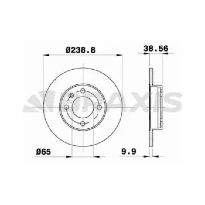 On Fren Aynasi Golf I / II 1,5D / 1,6D 1,8GTI 83>92 Passat 1,8 / 2,0 88>93 Polo 1,3 / 1,4D | BRAXIS AE0093 | OEM 811615301