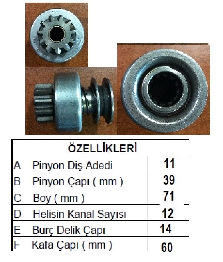 Marş Dişlisi 11D Iskra Tip Erkunt Traktör | OEM 74999