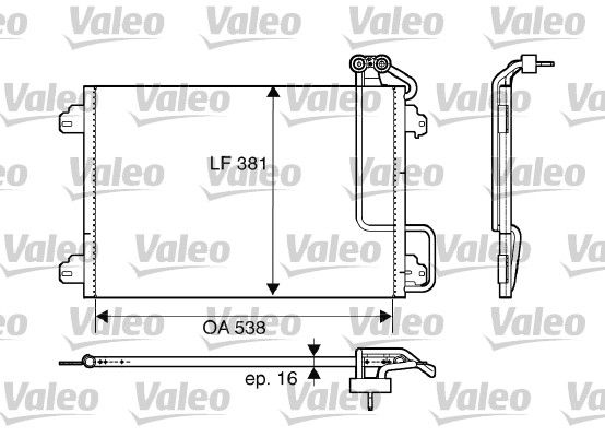 Klima Radyatoru (Kondanser) Megane I Scenic I 1.4 / 1.6 16V | VALEO 817509 | OEM 7700434383