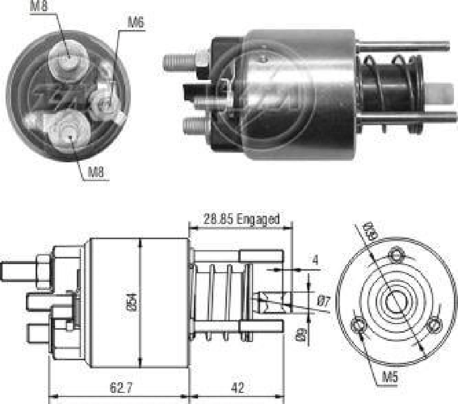 Marş Otomatiği 12V Jcb, Mf, Erkunt Traktör SNL1395 | OEM WUT.1109.1763
