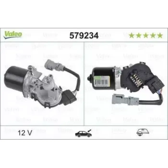 On Silecek Motoru Clio II III / Symbol I | VALEO 579234 | OEM 7701049802 7701049802 7701207956 7701046305 7701207956 7701046305