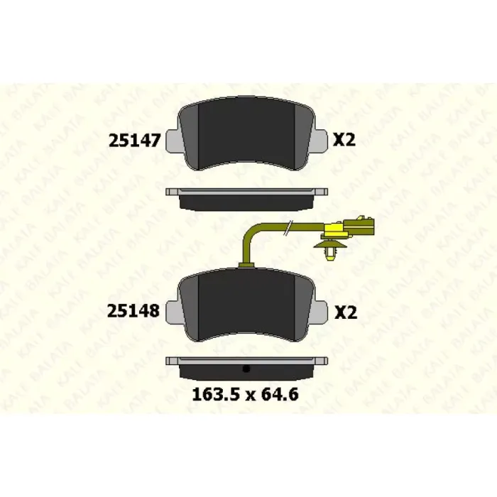 On Fren Balatasi Master 3 10> Movano 10> | KALE B 25147 180 05 ANS | OEM 4106000Q0L 410601061R 410604386R