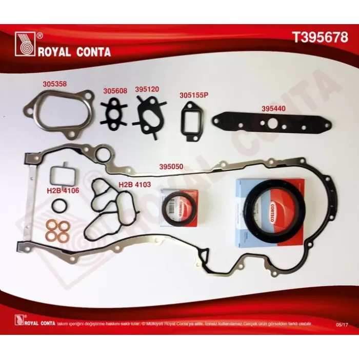 Alt Takim Conta (Reinz Keceli S.k.c Haric) Doblo Palio Albea Punto Linea Fiorino 1.3 Multijet 16V 1.3JTD 16V Astra H Corsa C / D Z1.3DTJ (1.3CDTI 16V) Suzuki Ignes Swift Wagon R+Z13DT (1.3DDIS 16V) Bipper Nemo 1.3HDI 16V | ROYAL T395678 | OEM 0197CH