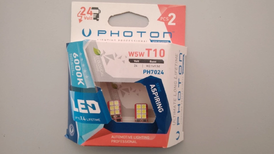 Ampul T10 W5W 24V 6 + 6 LED Set | OEM PH7024