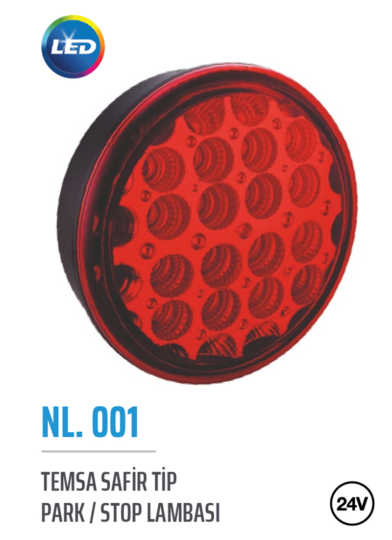 Temsa Tip Otobüs LED'li Stop, Park Lambası 24V | OEM NL.001