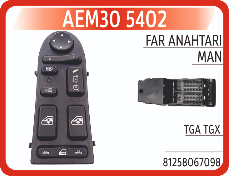 Aem MAN TGA TGX Cam Anahtarı