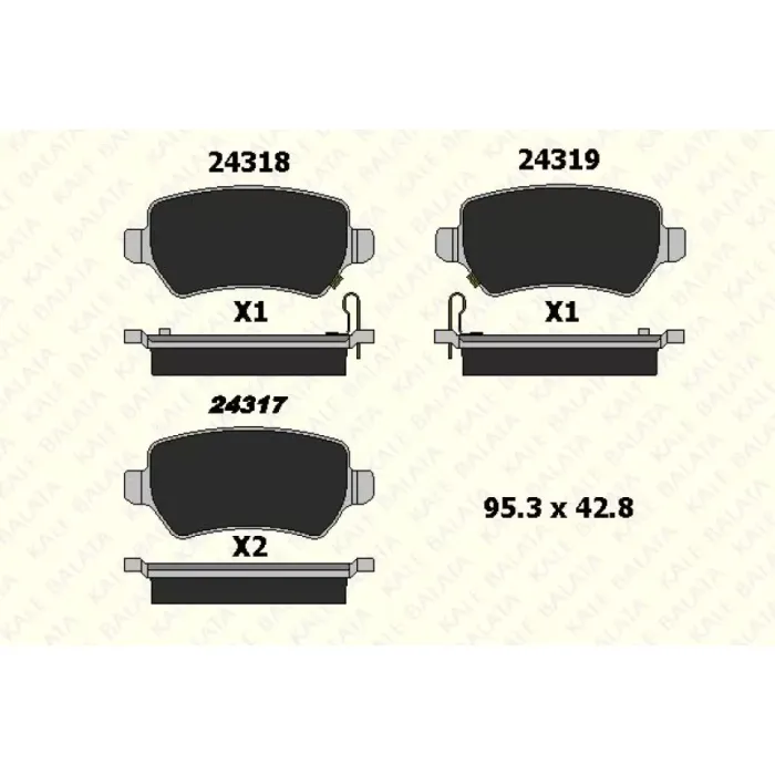 Arka Fren Balatasi Mondeo IV CA2 07>14 S-Max 09> 06> S-Max 09> Mondeo III 00>07 IV 07> Kuga 08> Galaxy III 06> / S80 II 06> S80 Volvo 07> V70 06> V70 Volvo 07> XC70 06> / Freelander 2 2.2 | KALE B 23417 152 05 ANS | OEM 6G9J 2M008 GB LR003657