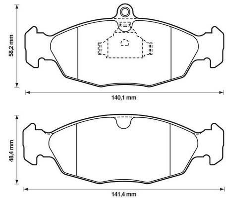 On Fren Balatasi Vectra A Astra F Corsa A B Combo B | XBRAKE 8014S | OEM 1605087 1605087 11046948322 93192639 11046948322 93192639