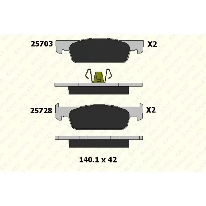 On Fren Balatasi (Tk) Clio 4 12> Logan 2 12> Sandero 2 12> Symbol 2 08> Ince Tip | KALE B 25728 180 05 ANS | OEM 410602581R 410605612R