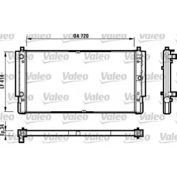 Motor Radyatoru Transporter II 2,5TDI 95>03 Abl Aet Aac Acv Ajt Aja Apl | VALEO 731616 | OEM 7D0121253 7D0121253 7D0121253C 7D0121253C