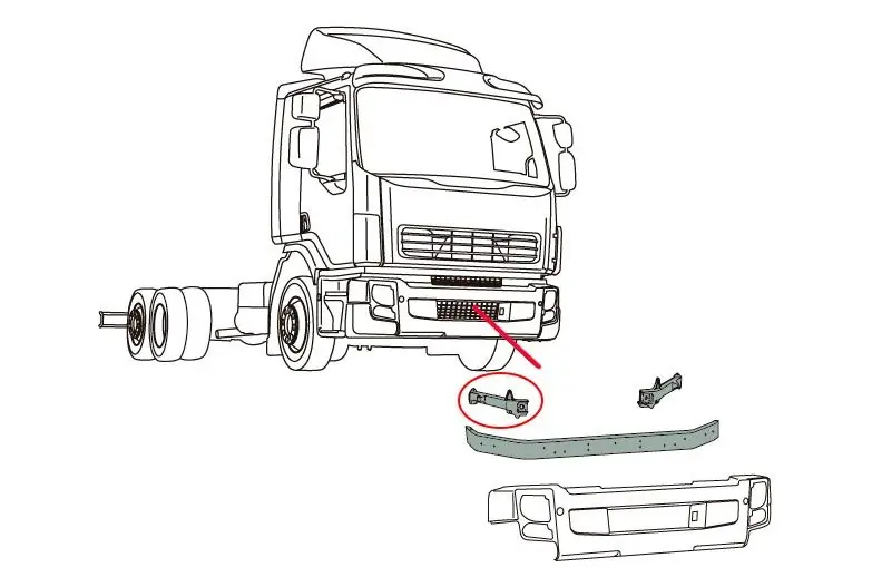 Tampon Bağlantı Boynuzu Volvo Fe Sağ | OEM 20819613