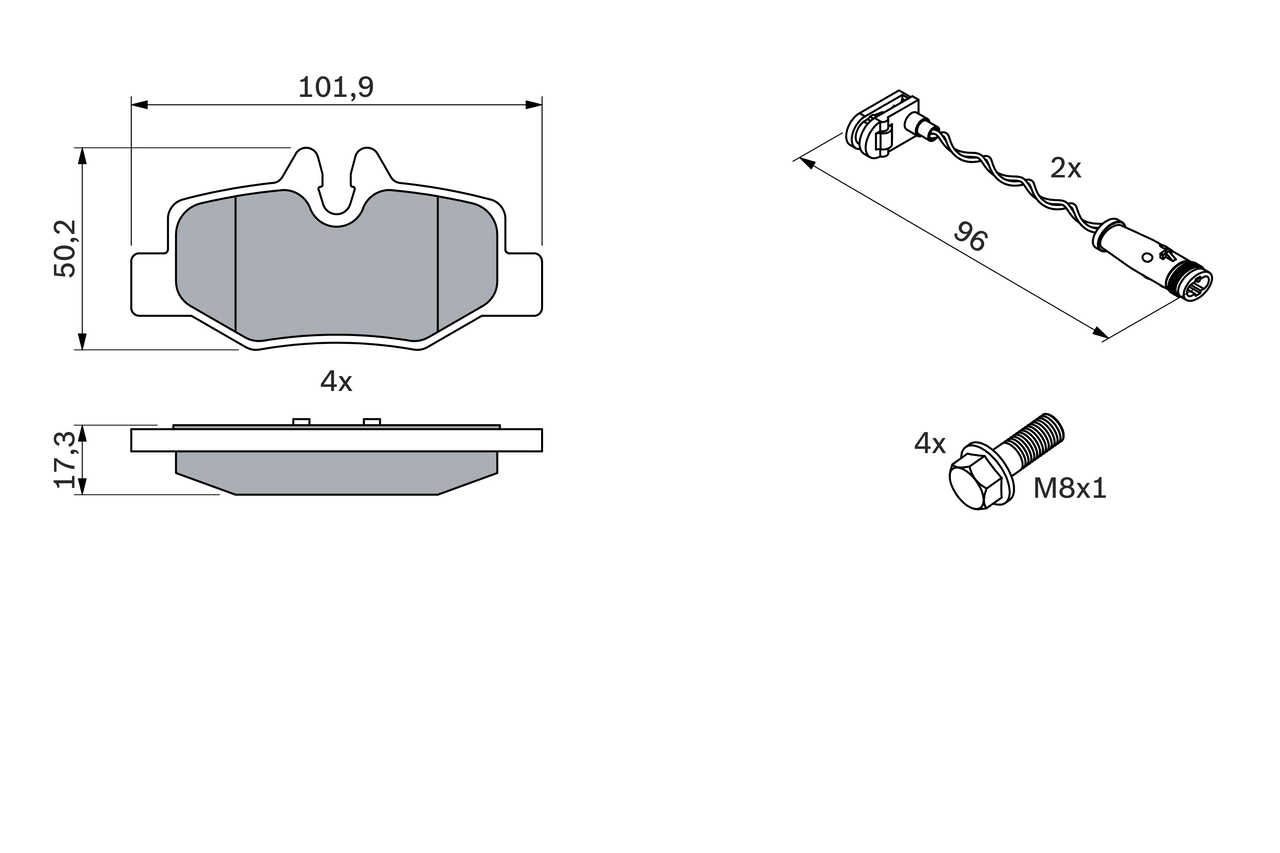 Fren Balatasi Arka Viano W639 03> Vito W639 03> | KALE B 24008 177 14 MSH | OEM A0064204420