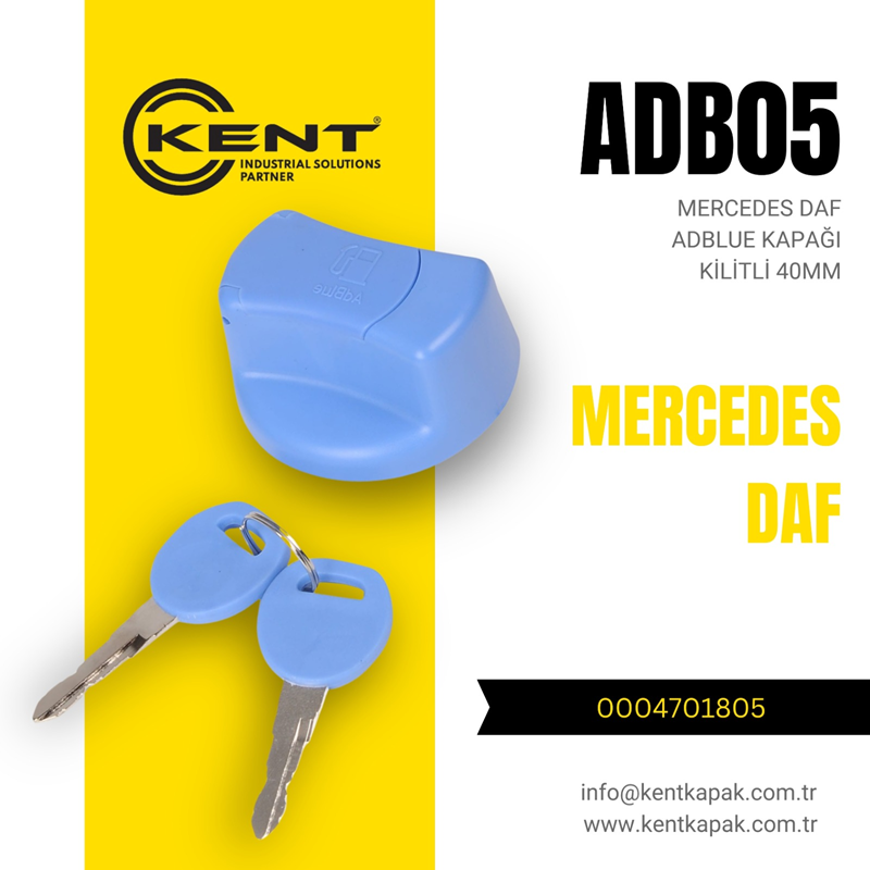 Kent 40MM Adblue Depo Kapağı Mercedes